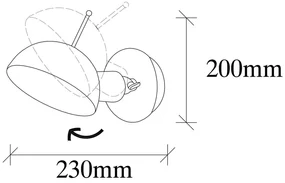 Nástenné svietidlo vo svetlomodrej a bronzovej farbe ø 15 cm Sivani – Opviq lights