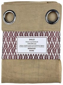 Záclona na priechodkách Dolly polyester béžová 140x180 (x2) Merkury Home