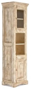 furniture-nabytek.cz - Masívna kúpeľňová skrinka z mangového dreva, lakovaná, prírodná – 50×40×185 cm