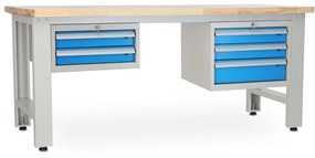 Dielenský stôl Solid OAK-23, 210 cm, 2 závesné boxy, dub