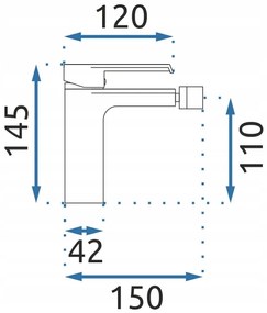 Bidetová batéria MAXMAX Rea HASS - zlatá