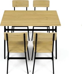 Jedálenský stôl so štyrmi stoličkami AUT-O2155 OAK