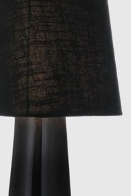 Čierna kovová stolová lampa s textilným tienidlom (výška 61 cm) Tripura – Bizzotto