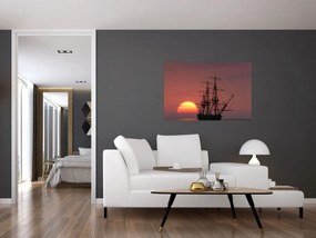 Obraz - Stredoveká loď (90x60 cm)