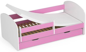 Detská posteľ Pranshi II (ružová) (s matracom). Vlastná spoľahlivá doprava až k Vám domov. 1070786