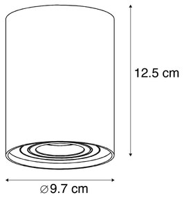 Inteligentné stropné bodové svetlo biele nastaviteľné vrátane Wifi GU10 - Rondoo up