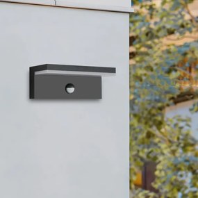 Brilagi-LED Vonkajšie nástenné svietidlo so senzorom TESSI LED/10W/230V čierna IP54