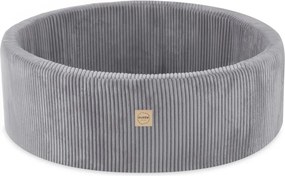 Suchý bazén pre deti menčestrový 90 x 30 + 200 loptičiek - svetlo šedá