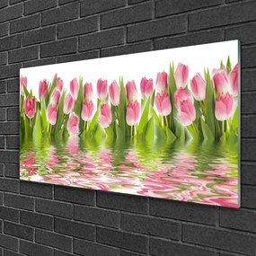 Skleneny obraz Tulipány rastlina príroda 120x60 cm