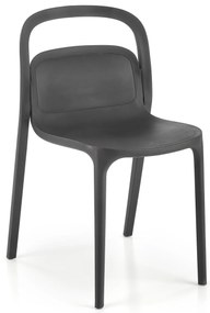 Čierna plastová stolička K490