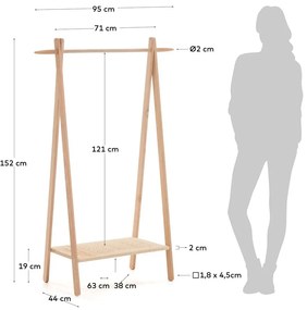 Stojan na oblečenie z jaseňového dreva Kave Home Natane