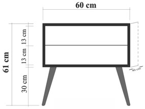 Nočný stolík Tobobi 12 (viacfarebné). Vlastná spoľahlivá doprava až k Vám domov. 1094400