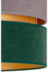 Duolla - Luster na lanku DUO 1xE27/15W/230V pr. 40 cm šedá/zelená/zlatá