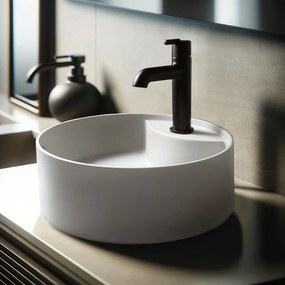 Deante Umývadlo na dosku Silia ø36 cm - CQS AU4B, granit, alabaster