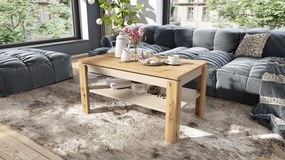 ASTI-P dub artisan / béžová - moderný konferenčný stolík so zdvíhacou doskou