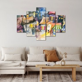 Obraz - Daždivý večer (150x105 cm)