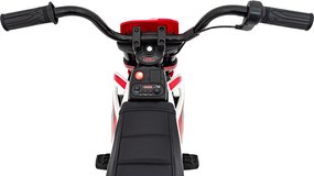 Ramiz Detská batériová motorka PANTONE 361C červená + audio panel + pomalý štart + EVA kolesá