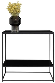 Čierny konzolový stolík s čiernou doskou 80x36 cm Vita – House Nordic