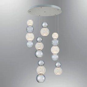 LED luster na lanku CREMONA LED/34W/230V 3000K matný chróm