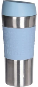 Cestovný termo hrnček Tronto, 350 ml, modrá, nehrdz. oceľ, 8 x 20 cm