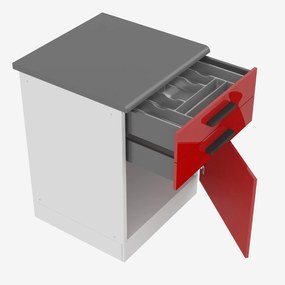 Kuchynská skrinka spodná 60 cm šuflíky INF SDSZ60WS/0/WT/R/B/B1/PP