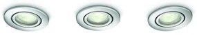 Philips 59902/11/PN - SADA 3x Kúpeľňové podhľadové svietidlo ROOTS 3xGU10/35W
