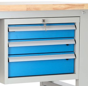 Dielenský stôl Solid OAK-33, 180 cm, 2 závesné boxy, dub