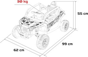 Elektrické autíčko Kawasaki TERYX KRX1000 červené
