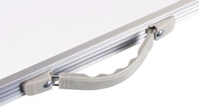 Skladací cateringový stôl 119,5x60 cm biely so 4 stoličkami