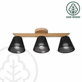 Brilagi - LED  Prisadený luster ANTHONY 3xE14/40W/230V dub/čierna