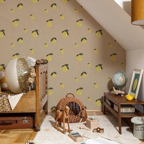 Tapeta malé citróny béžová 280x50 cm