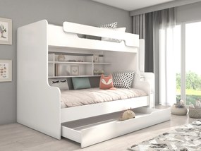 Poschodová detská posteľ 200x90 cm, 200x120 cm. Vlastná spoľahlivá doprava až k Vám domov. 1052338