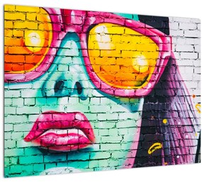 Sklenený obraz - Graffiti (70x50 cm)