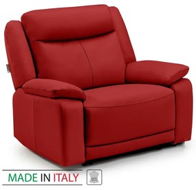 Kožené kreslo CONTINENTAL 1P, červená (rosso 304)