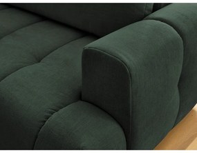 Zelená rozkladacia/s úložným priestorom rohová pohovka (ľavý roh/do L) Fuji – Bobochic Paris