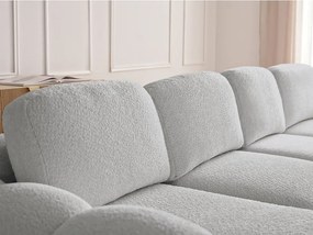 Svetlosivá rozkladacia/s úložným priestorom rohová pohovka z textílie buklé (ľavý roh/s leňoškou) Montaigne – Bobochic Paris