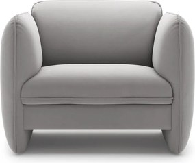 Svetlosivé zamatové kreslo Georgia – Micadoni