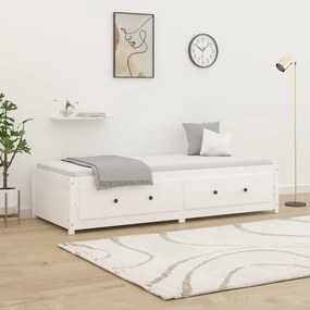 Denná posteľ biela 90x190 cm 3FT jednolôžko masívna borovica