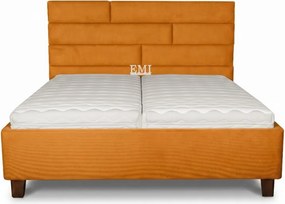Posteľ čalúnená AZRA + lamelový rošt + matrac EMI