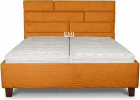 Posteľ čalúnená AZRA + lamelový rošt + matrac EMI