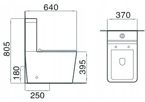 Mexen CUBE - WC kombi + sedátko, 31014000