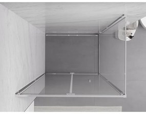 Mexen Exo, sprchovací kút so skladacími dverami 70 x 80 cm, 6mm číre sklo, chrómový profil, 816-070-080-01-00