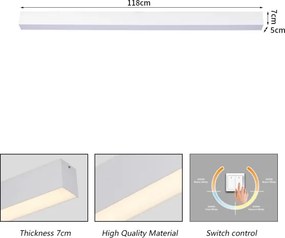 Brilagi - LED Kúpeľňové stropné svietidlo SLEEKLINE LED/40W/230V biela IP44