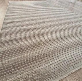 Pruhovaný koberec Saloon Beige – béžový, nízky vlas Rozmer: 50x80 cm