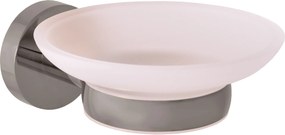 Slezák - RAV Mydelnička sklenená COLORADO - COA0300MGK, Metal Grey kartáčovaná