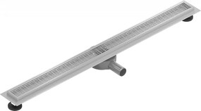 Mexen Flat lineárny nerezový žľab 80 cm, 360° sifón, vzor M33, nerez, 1033080-40