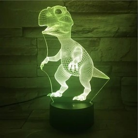 3D LED nočná lampa 3Dmix 3DL-SL - Dinosaurus (mláďa) (Solar)