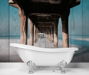Gario Fototapeta Drevený tunel pod mólom Materiál: Vliesová, Rozmery: 450 x 315 cm