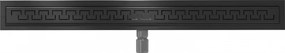 Mexen Flat nerezový sprchový žľab 100 cm, vzor M15, čierna, 1724100-15