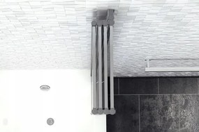 Vaňová zástena REA IDEA 120 cm, chróm/transparent